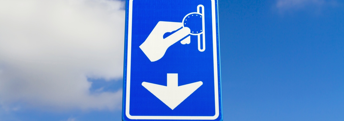 Parking payment sign