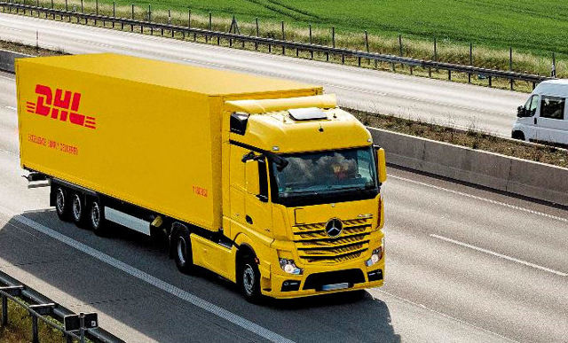 DHL vehicle on autobahn article image