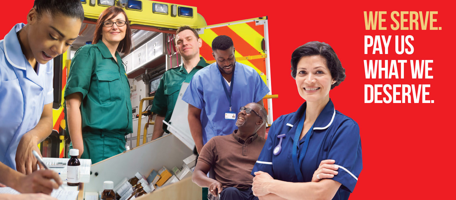 NHS workers deserve a pay rise banner