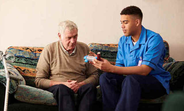 Carer with older man article image
