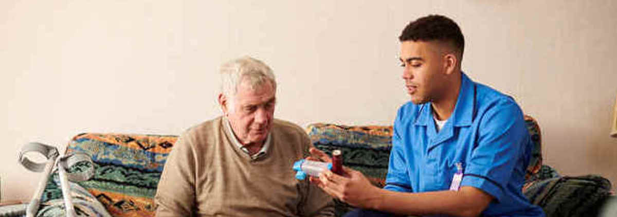 Carer with older man