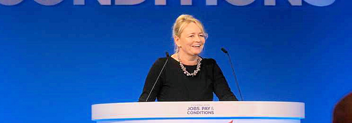Sharon Graham at Unite Policy Conference