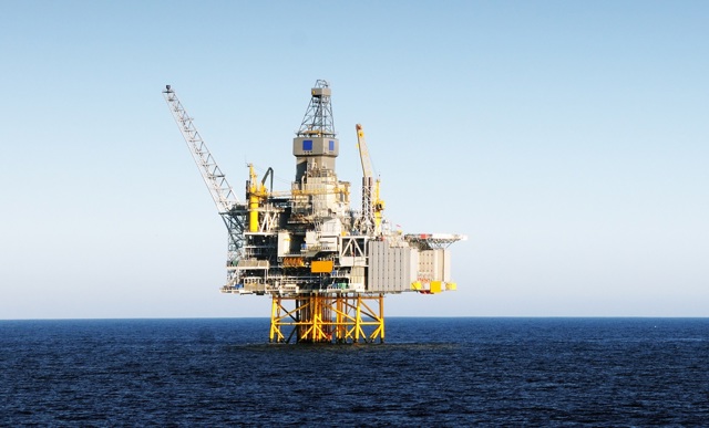 Oil rig in sea article image