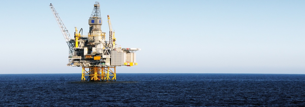 Oil rig in sea