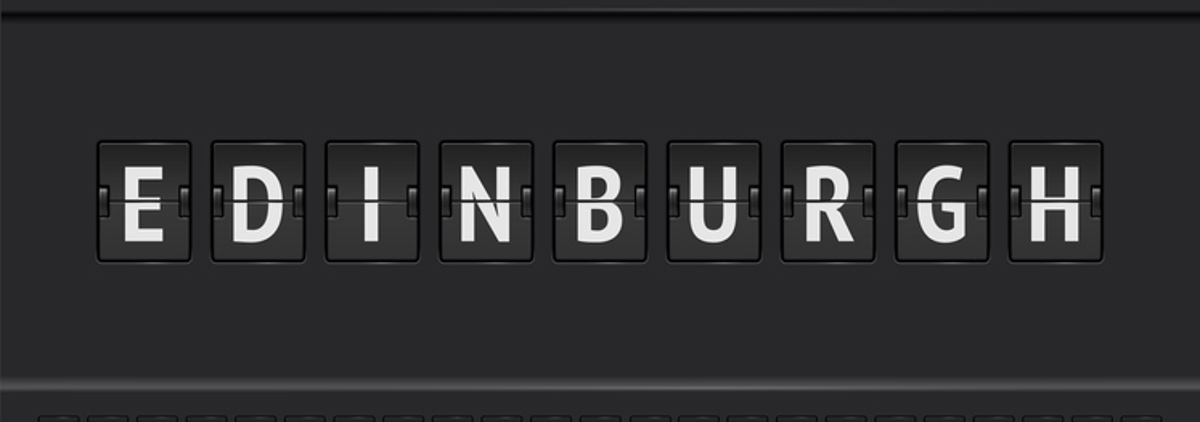 Edinburgh Airport departure board