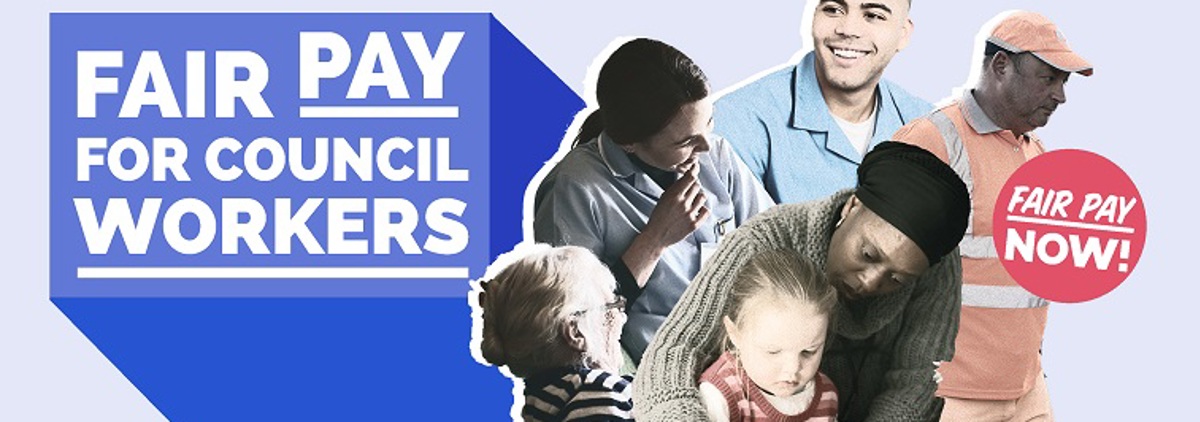Fair pay for council workers banner