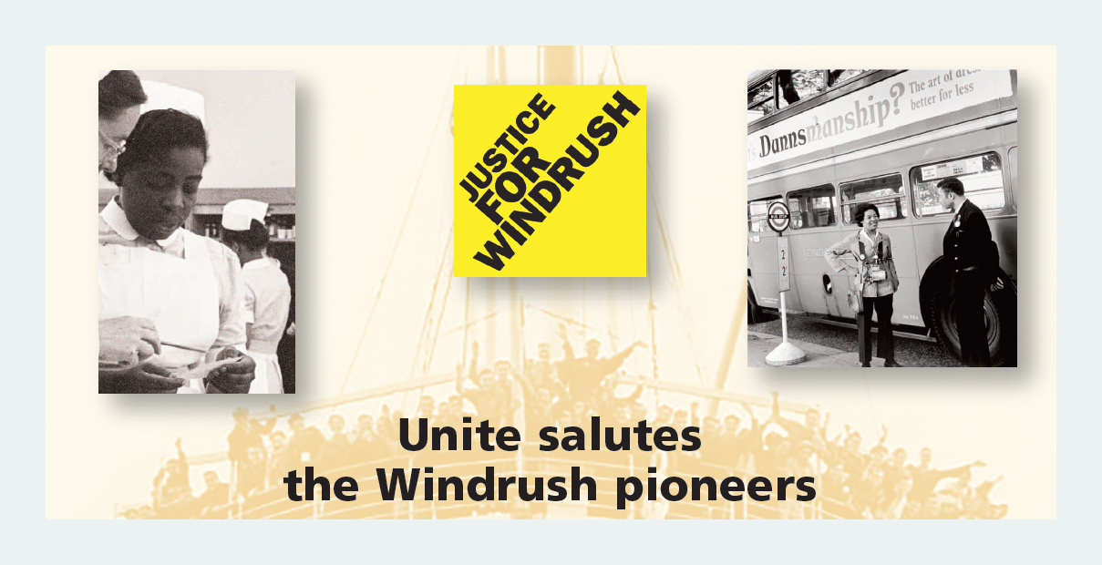 Unite salutes the Windrush pioneers