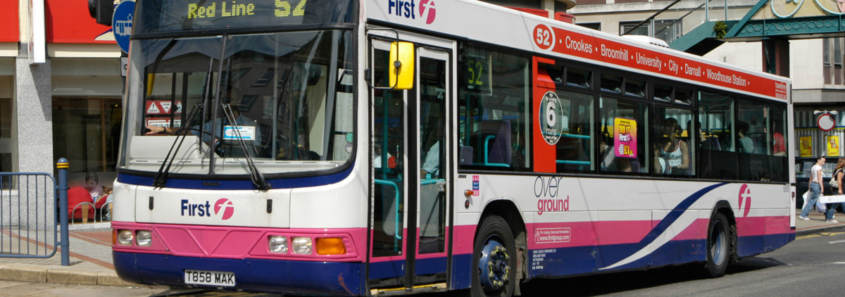 Single decker First Bus Sheffield